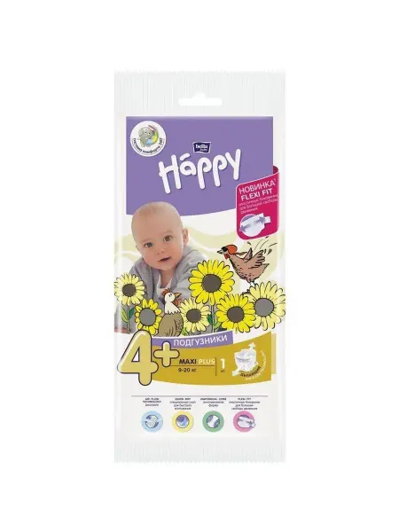 Altaimag Подгузники Bella Happy Макси плюс от 9 до 20кг, 1шт