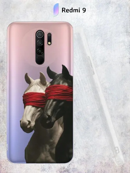 Secret.Case.Store Чехол на Redmi 9 с принтом Кони