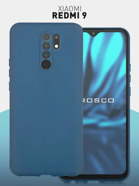 Rosco Тонкий чехол на Xiaomi Redmi 9 синий