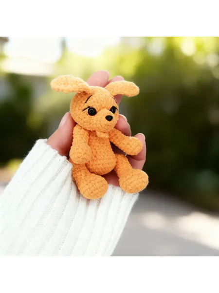 Маленькая игрушка жёлтая собачка 9 см