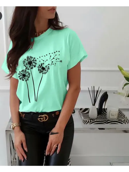 NEW FASHION STORE_МАIКА Футболка однотонная хлопок с принтом