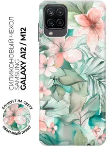 Силиконовый чехол на Samsung Galaxy A12 / M12 с принтом "Дыхание тропиков"