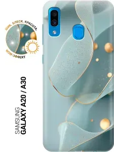 Силиконовый чехол на Samsung Galaxy A20 / A30 с принтом "Волны вдохновения"