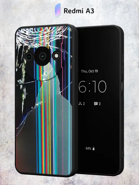 Secret.Case.Store Чехол на Redmi A3 с принтом Помехи