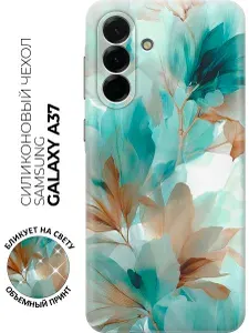Силиконовый чехол на Samsung Galaxy A37 с принтом "Грация прозрачных листьев"