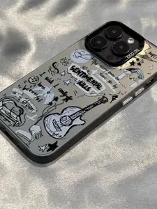Чехол на Самсунг А55 / SAMSUNG A55 черный Граффити противоударный