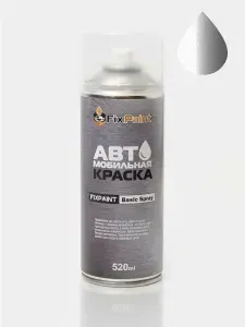 Краска MITSUBISHI, код A69, SATELLITE SILVER, автомобильная эмаль FixPaint Spray в аэрозольном баллончике 520 мл