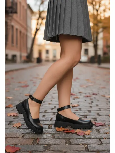 ABI-SHOES Туфли черные из натуральной кожи мери джейн