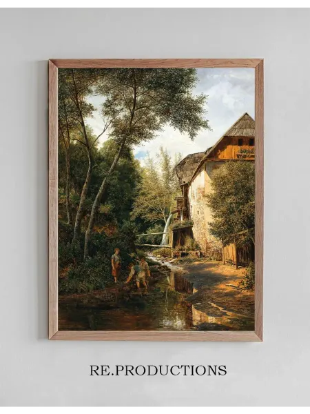 Re.productions Постер An Old Mill above Pörtschach - Alfred Zoff