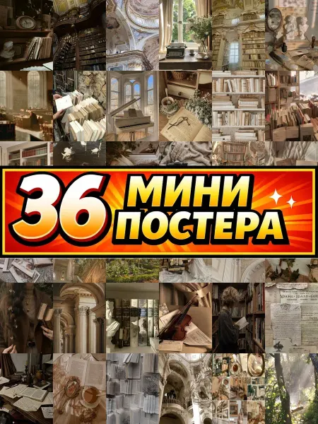 Бумажный дом Fun Минипостеры 54 шт Эстетика Light Academia