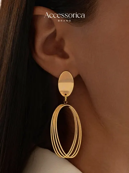 Аксессорика Outlet Серьги бижутерия old money под золото длинные Accessorica