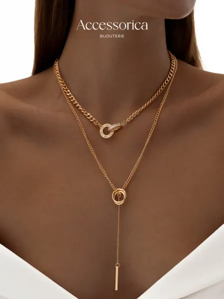 Аксессорика Колье на шею галстук бижутерия Accessorica