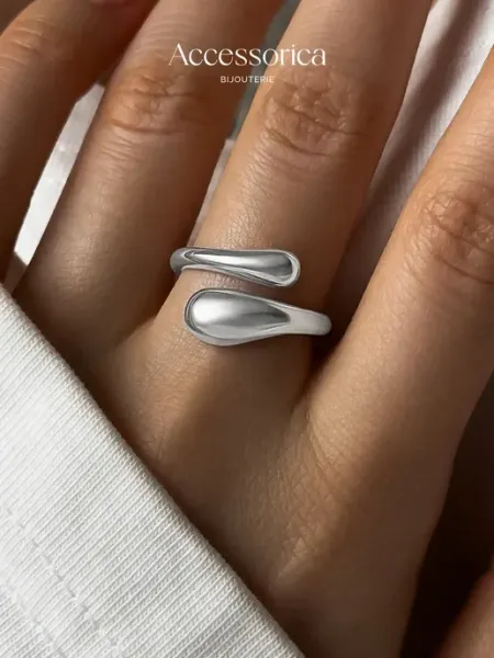 Аксессорика Кольцо бижутерия капля крупное кольцо массивное Accessorica