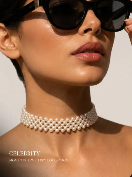CELEBRITY ACCESSORIES Чокер с жемчугом бижутерия