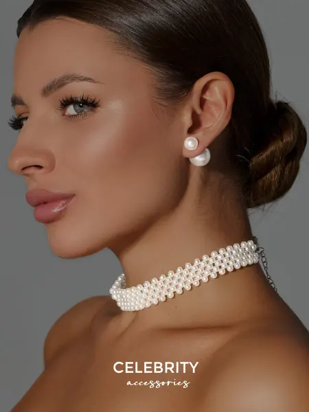 CELEBRITY ACCESSORIES Комплект жемчужный чокер и серьги