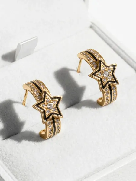 ELT Accessories Серьги со стразами звездочки классические