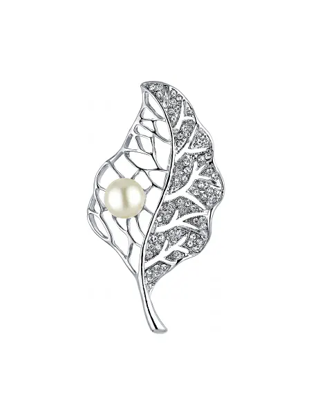 SHADEL ACCESSORIES Брошь бижутерия с жемчугом