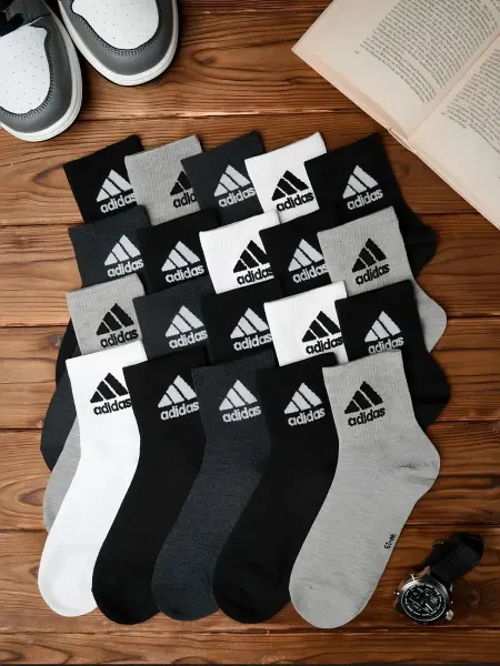 Adidas Носки мужские набор высокие длинные из хлопка