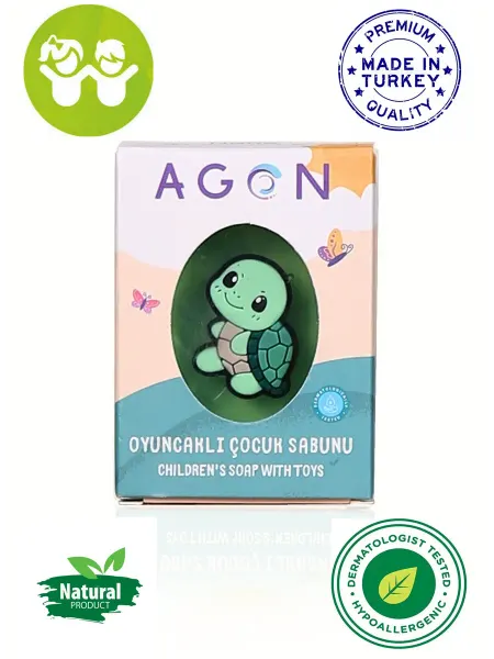 AGON Детское мыло с игрушкой и экстрактом яблока