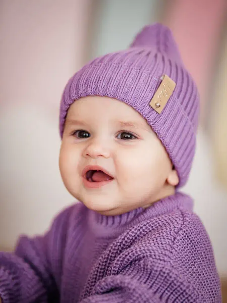 AiShah kids Шапка бини вязаная для малыша демисезон