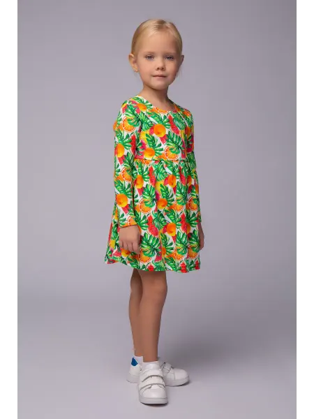 LITTLE WORLD OF ALENA Платье нарядное трикотажное в садик