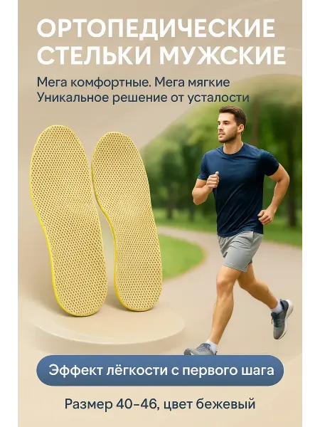 ALIGOR Стельки анатомические для обуви и кроссовок мужские