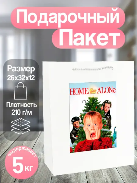 Allure Gift Пакет новогодний подарочный Один дома