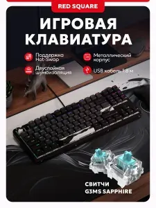 Клавиатура проводная Red Square Alumix TKL Equinox v2 черная (RSQ-20065)