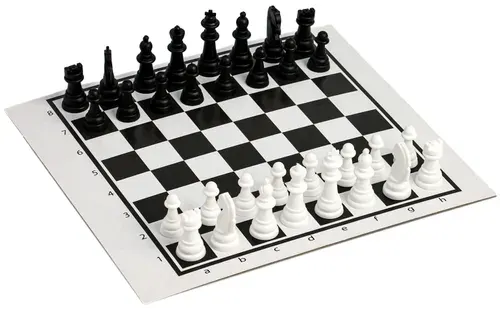 Настольная игра "Шашки-Нарды-Шахматы", набор с двусторонним полем, пластиковые фигурки + кубики