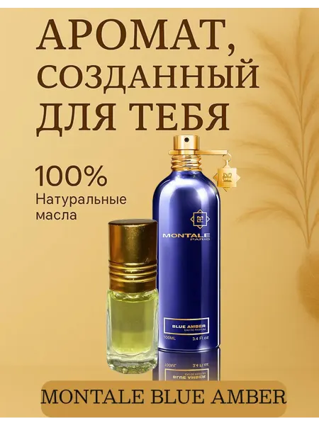 Духи парфюм по мотивам MONTALE BLUE AMBER 3мл