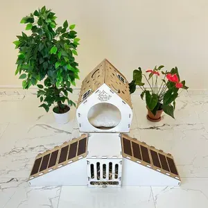 Кошкин дом, домик для кролика двухэтажный, игровой комплекс для кошек