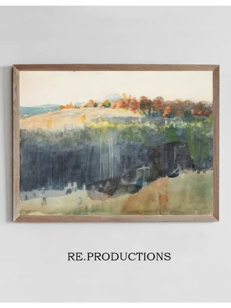 Re.productions Постер Valley and Hillside - Winslow Homer