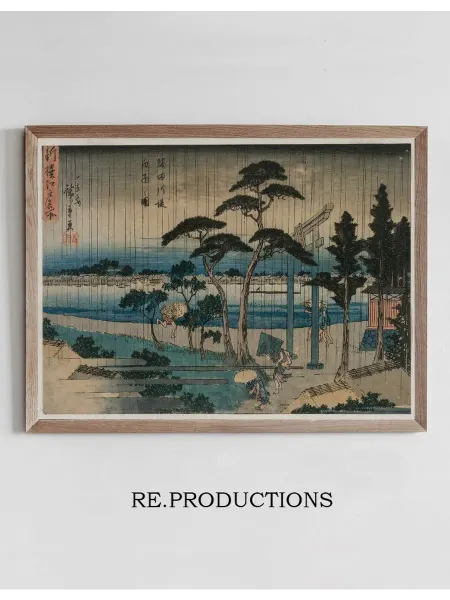 Re.productions Постер Picture of Light Rain on the - Andō Hiroshige