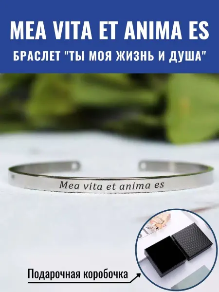 GraverMag Браслет Ты моя жизнь и душа - Mea vita et anima es латынь