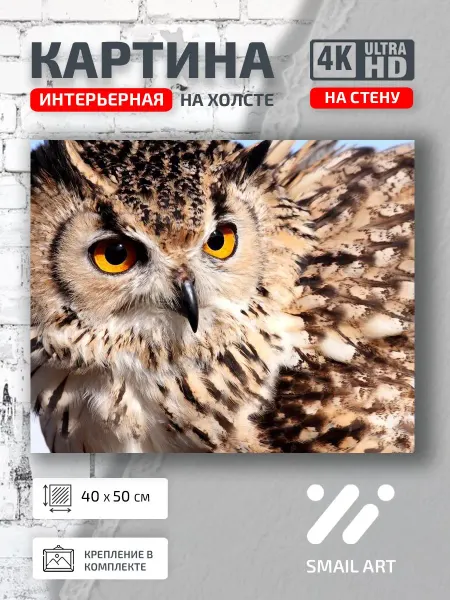 Smail Art Картина на стену Птица animals для спальни пейзаж интерьер