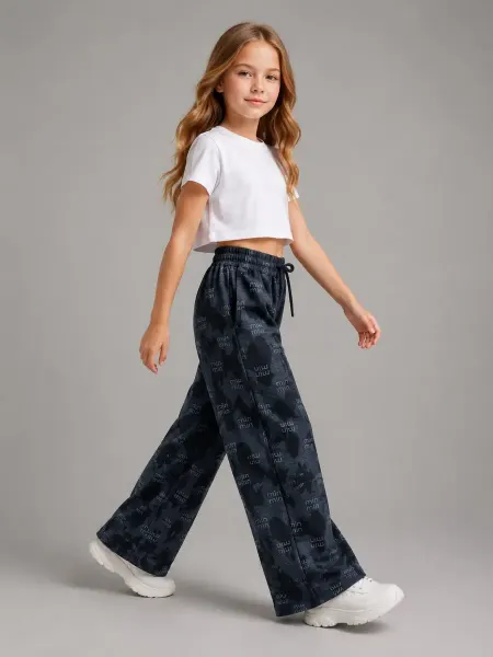 Annhi Shop Брюки палаццо для девочки летние