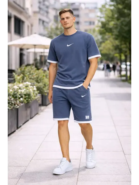 Anthony Doan Костюм спортивный летний с шортами и футболкой трикотажный