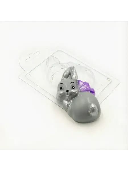 AnyMolds Зайчик с бантиком форма пластиковая