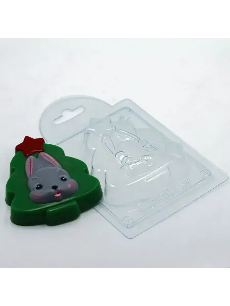 AnyMolds Елочка с кроликом форма пластиковая