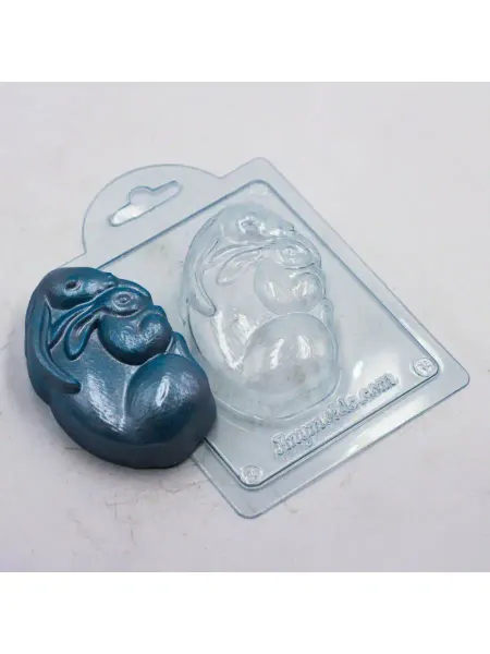 AnyMolds Пластиковая форма для мыла и шоколада Зайчиха с зайчонком