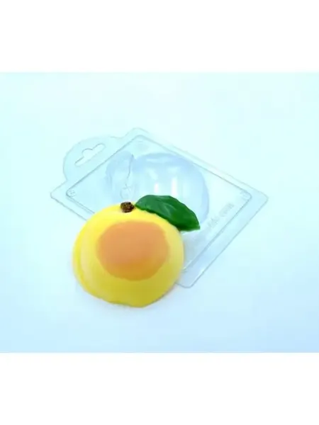 AnyMolds Пластиковая форма для мыла и шоколада Персик с листиком