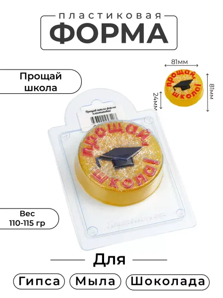 AnyMolds Прощай школа форма для мыла и шоколада