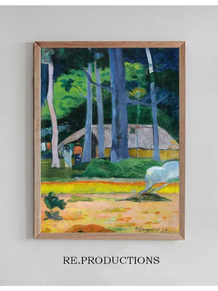 Re.productions Постер Cabane Sous Les Arbres - Paul Gauguin