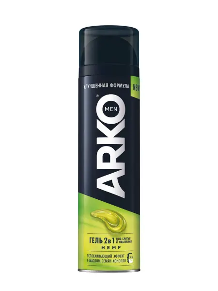 Нет бренда Гель для бритья и умывания мужской Arko Hemp 200мл