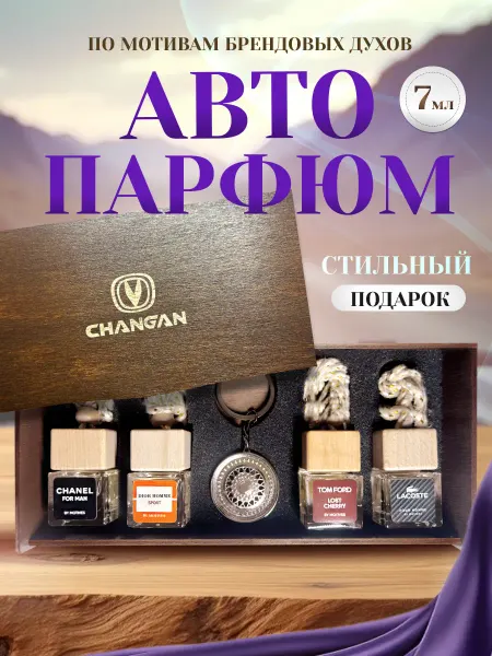 AromaAvtoSK Подарочный набор ароматизаторов в машину Changan БК+брелок