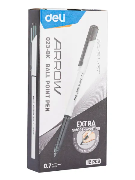 DELI Ручка шариковая Arrow EQ23 черный (уп. 12шт)
