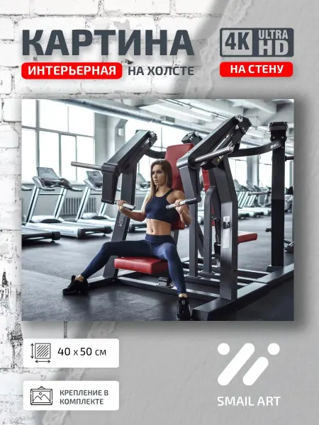 Smail Art Картина на стену Спорт Девушка для студии атмосфера