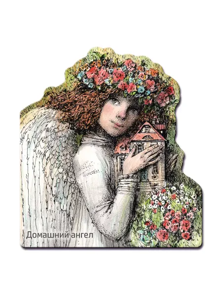 Artangels.Originals Магнит деревянный на холодильник "Домашний ангел"