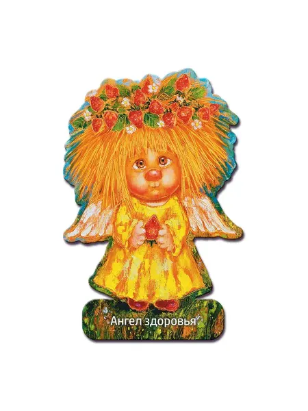 Artangels.Originals Магнит деревянный на холодильник "Ангел здоровья"