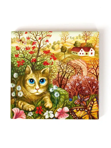Artangels.Originals Магнит сувенирный на холодильник "Летний кот"